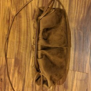 Banana Republic Shoulder Bag in tan with thin strap, button closure